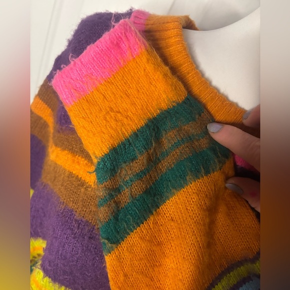 Urban outfitters | used sweater size small p | fuzzy as fun and rainbow! - Picture 5 of 11